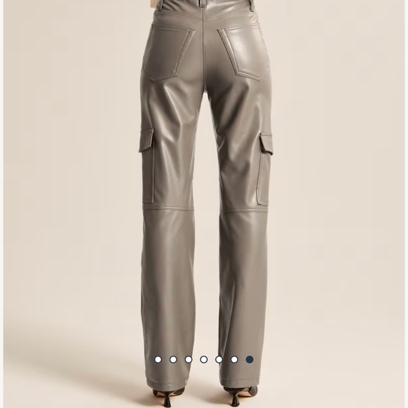 Vegan Leather Cargo 90s Relaxed Pant - Picture 4 of 7